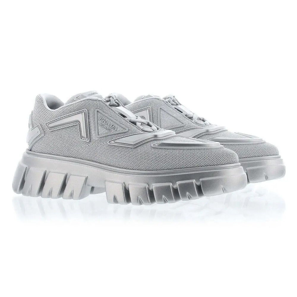 PRADA Cloudbust Thunder Sneakers – Metallic Grey ⚡️